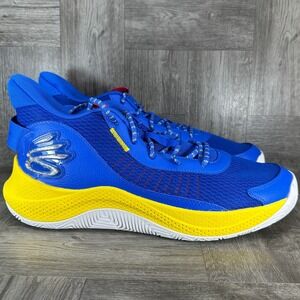 Under Armour Curry Basketball Shoes Mens 11.5 Blue Yellow NEW 3026622-400